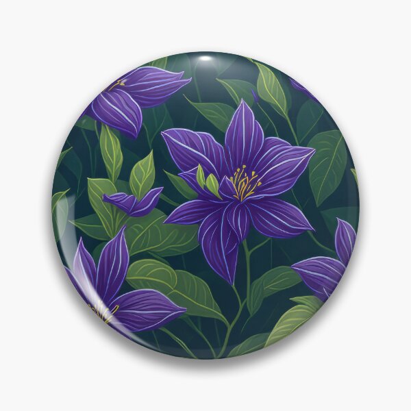Artikelvorschau, Digitale Kunst einer lila Jasminblüte entworfen und verkauft von EarthlyLiving.