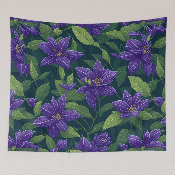 Item preview, Digital Art of a Purple Jasmin Flowers  designed and sold by EarthlyLiving.