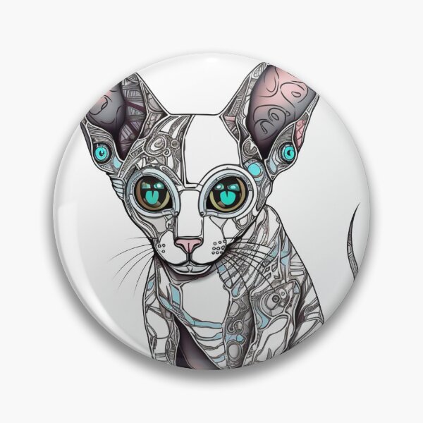 Item preview, HiTech Rex Co. Cornish Rex's Silver Closure - Futuristic & Witty Cat Design Trends designed and sold by DooodleGod.