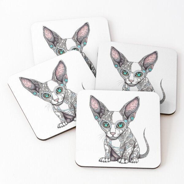 Item preview, HiTech Rex Co. Cornish Rex's Silver Closure - Futuristic & Witty Cat Design Trends designed and sold by DooodleGod.