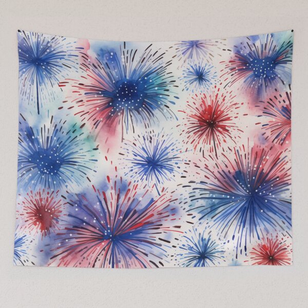 Item preview, 4th of July, USA Fireworks Patriotic Design designed and sold by miraclestudio.