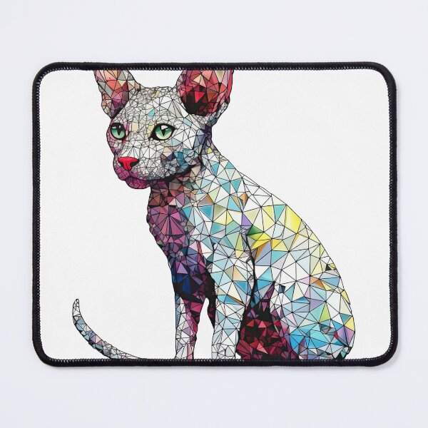 Item preview, - Unique Cornish Rex Design with playful shapes for Cat designed and sold by DooodleGod.