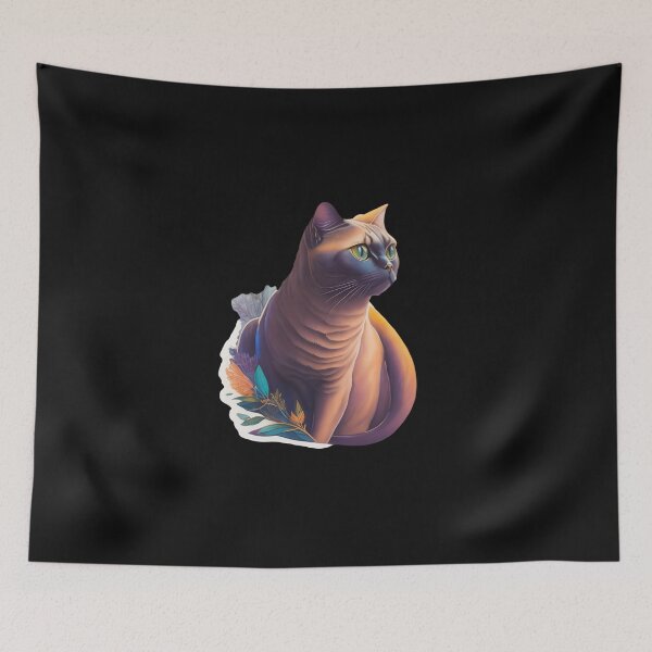 Item preview, Burmese cat (Sticker and Print Out) designed and sold by Sir Elgin Ortiz.