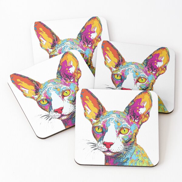 Item preview, Flare: Pop-Art Cornish Rex Design for Playful Cat designed and sold by DooodleGod.