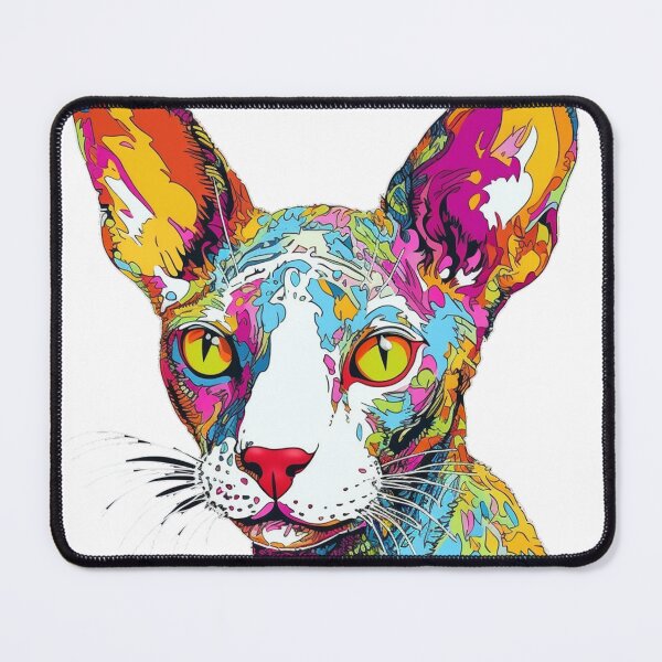 Item preview, Flare: Pop-Art Cornish Rex Design for Playful Cat designed and sold by DooodleGod.