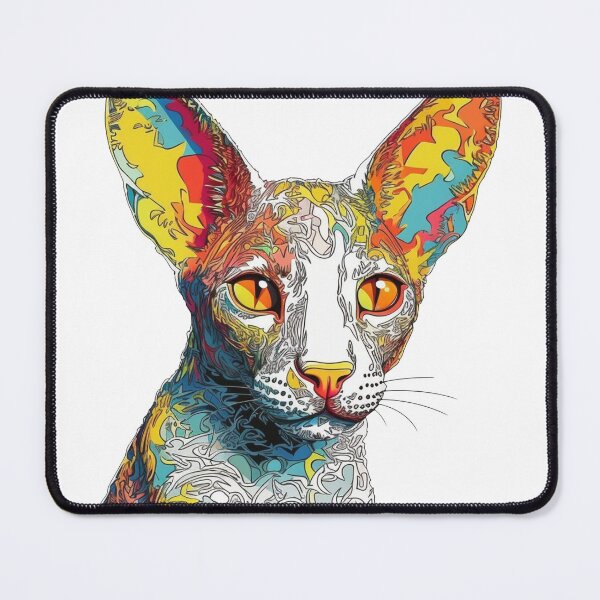 Item preview, Flare: Pop-Art Cornish Rex Design for Playful Cat designed and sold by DooodleGod.