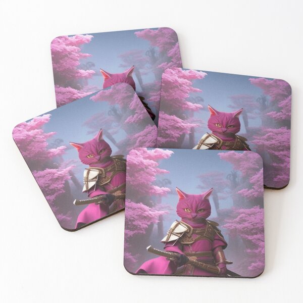 Item preview, Pink Cat Samurai designed and sold by Monicaedwards.