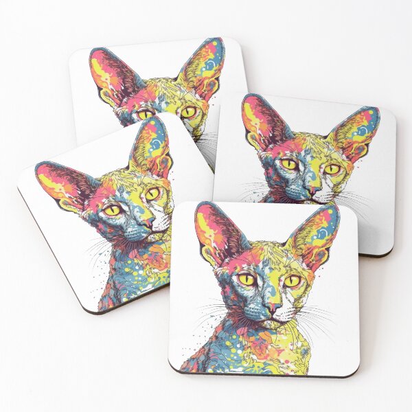 Item preview, Pop Art: Vibrant Cornish Rex Cat Portrait designed and sold by DooodleGod.