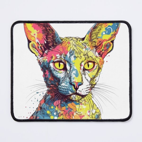 Item preview, Pop Art: Vibrant Cornish Rex Cat Portrait designed and sold by DooodleGod.