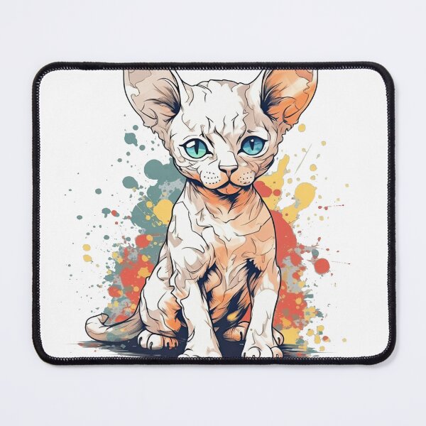 Item preview, Devon Designs Playful Feline Statuettes - Whimsical Collectables for Adoring Devon Rex Cat Lovers designed and sold by DooodleGod.