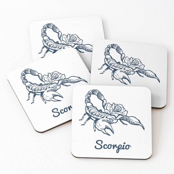 Item preview, Scorpio Zodiac Horoscope with Scorpion with Flower Sign and Name designed and sold by activlifewear.