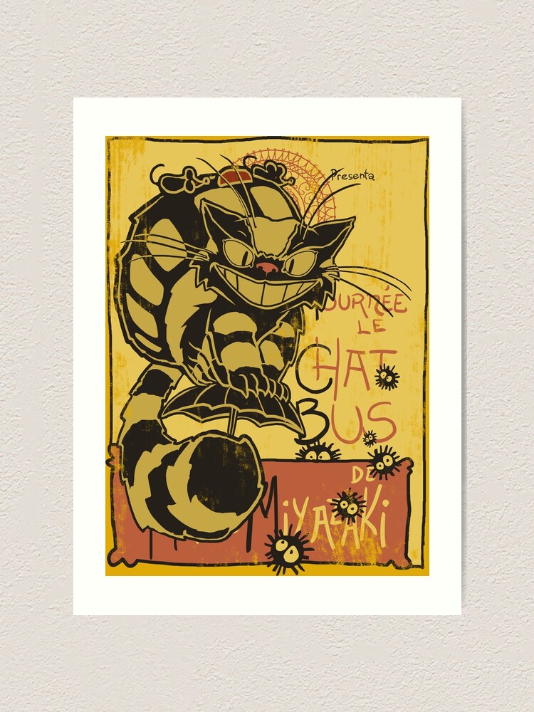 Nekobus Le Chat Noir Poster Art Print