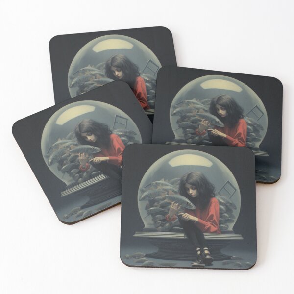 Item preview, The Lonely Girl with the Fish in the Glass Dome designed and sold by ousia014.