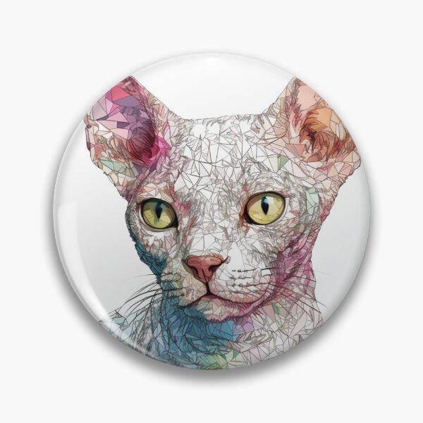 Item preview, Fantasy Collage: Colorful Devon Rex Cat Lover Art - Whimsical Feline Design with Multiple Elements designed and sold by DooodleGod.