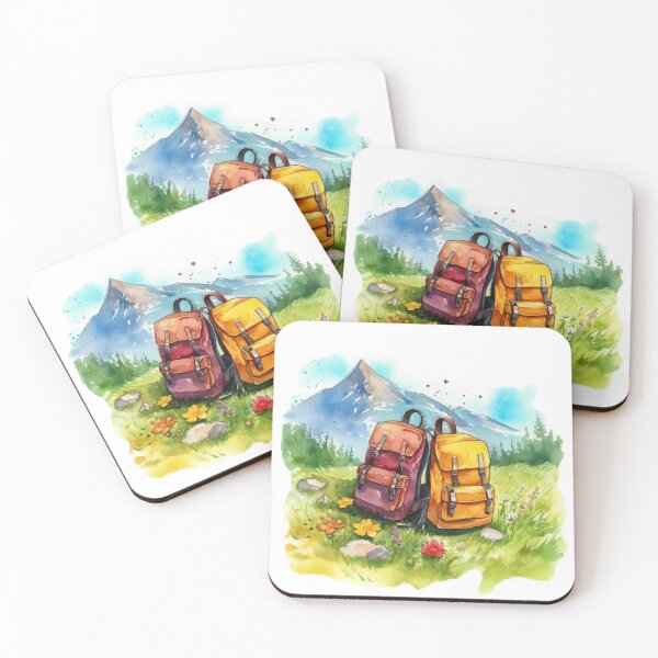Item preview, Watercolor hiking in the mountains  designed and sold by MargoKassar.
