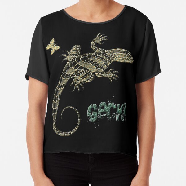Gecko and butterfly Chiffon Top
