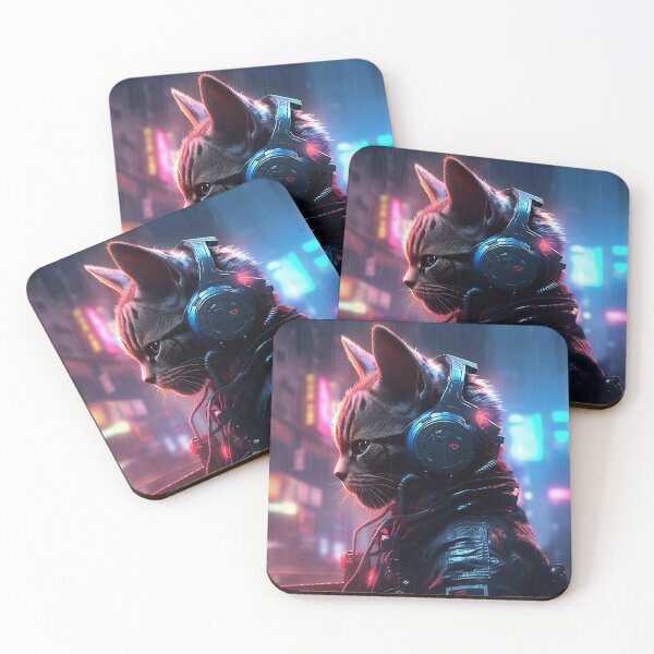 Item preview, Cyberpunk Cat With Earphone designed and sold by scottevanse.