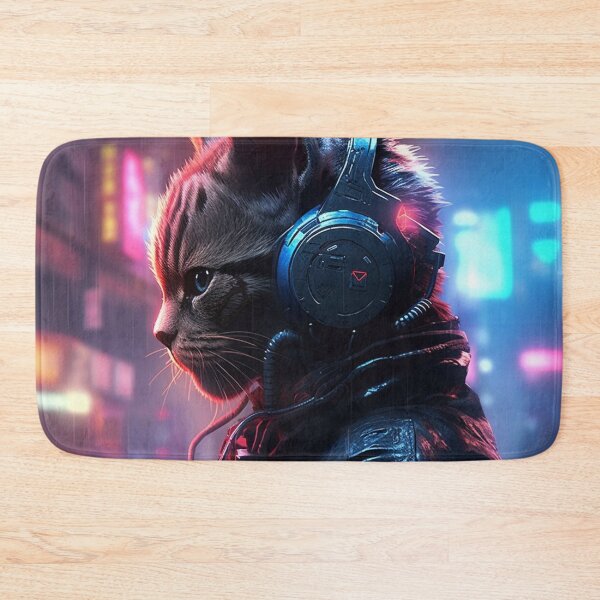 Item preview, Cyberpunk Cat With Earphone designed and sold by scottevanse.