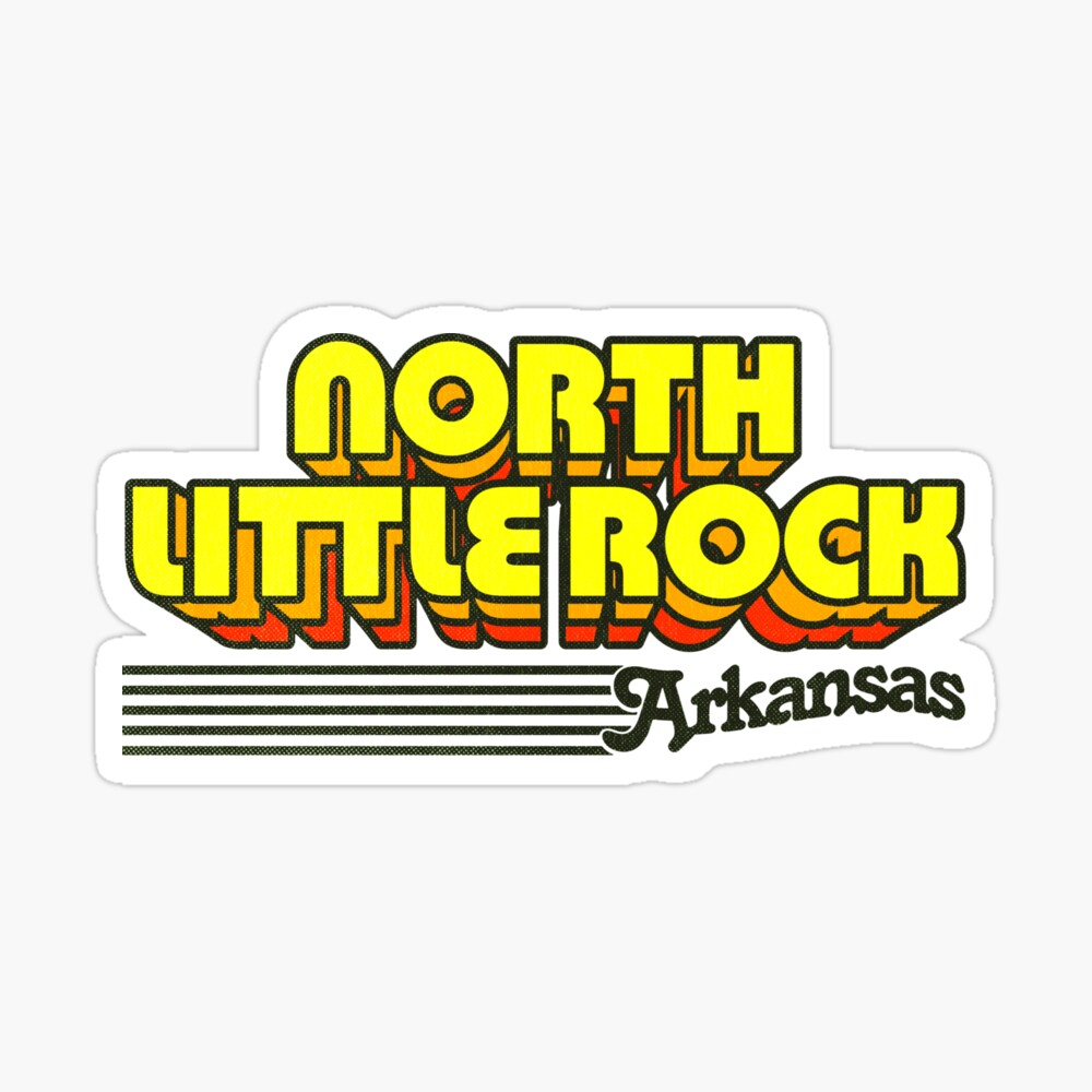 North Little Rock, Arkansas | Retro Stripes Sticker