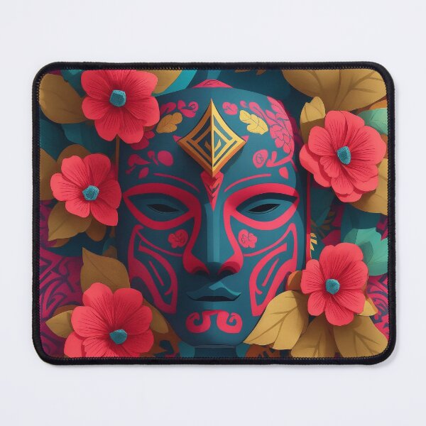 Item preview, MAYAN MASK- Mayan mask art in Colorful and Isometric style Collection designed and sold by GEN-Minimalism.