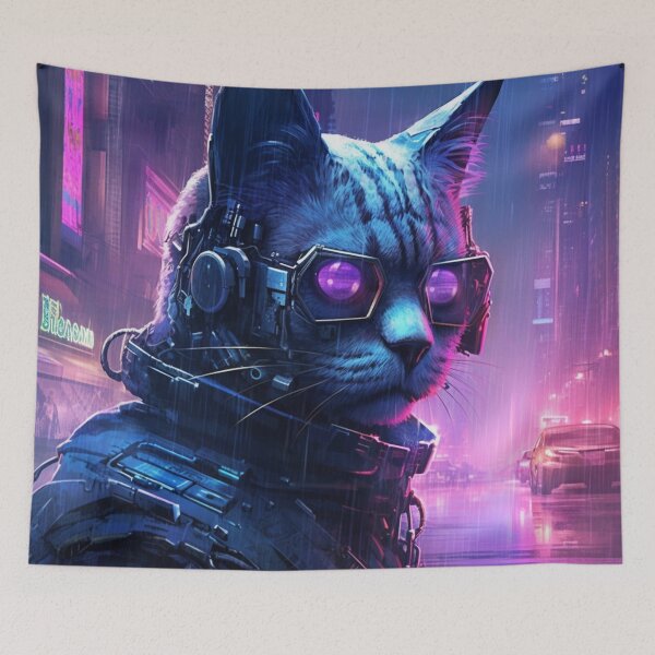 Item preview, Cool Cyberpunk Cat designed and sold by scottevanse.