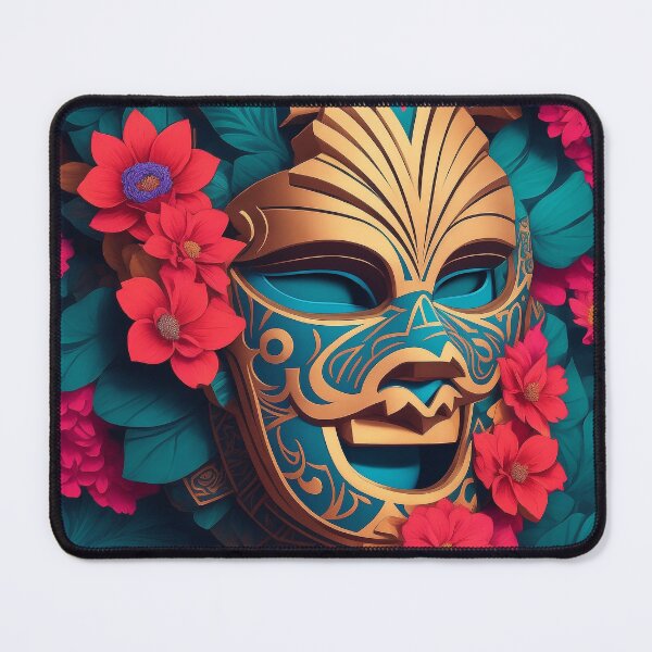 Item preview, MAYAN MASK- Mayan mask art in Colorful and Isometric style Collection designed and sold by GEN-Minimalism.