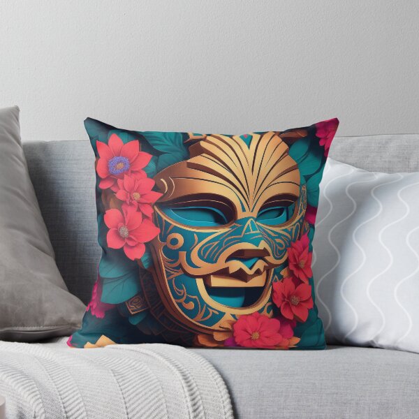Item preview, MAYAN MASK- Mayan mask art in Colorful and Isometric style Collection designed and sold by GEN-Minimalism.