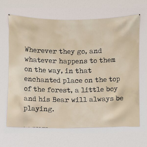 Item preview, A A Milne Quote 07 - The House at Pooh Corner - Literature - Typewriter Print - Vintage designed and sold by Studio Grafiikka.