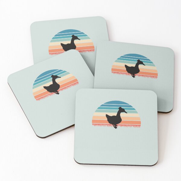 Item preview, Crested duck retro sunset blue designed and sold by ArlacV.
