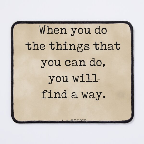 Item preview, A A Milne Quote 08 - You will find a way - Literature - Typewriter Print - Vintage designed and sold by Studio Grafiikka.
