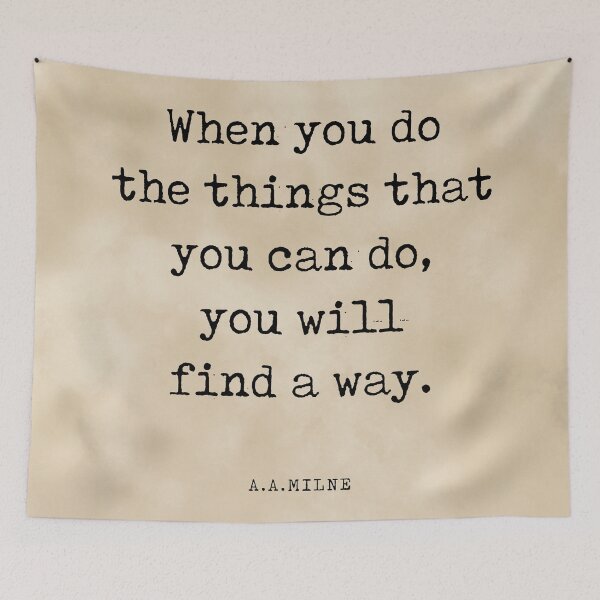 Item preview, A A Milne Quote 08 - You will find a way - Literature - Typewriter Print - Vintage designed and sold by Studio Grafiikka.
