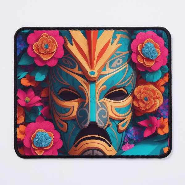 Item preview, MAYAN MASK- Mayan mask art in Colorful and Isometric style Collection designed and sold by GEN-Minimalism.