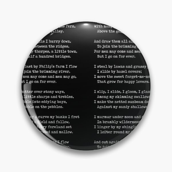 Item preview, The Brook - Alfred, Lord Tennyson Poem - Literature - Typewriter Print 2 - Black designed and sold by Studio Grafiikka.