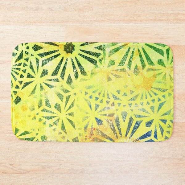 Item preview, Yellow and Green Graphic Flower Print designed and sold by LiszaB.