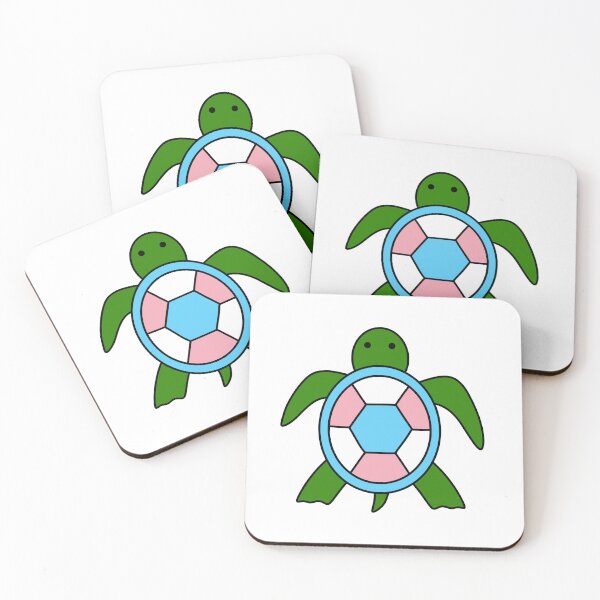 Item preview, Trans flag turtle designed and sold by bookwoof.