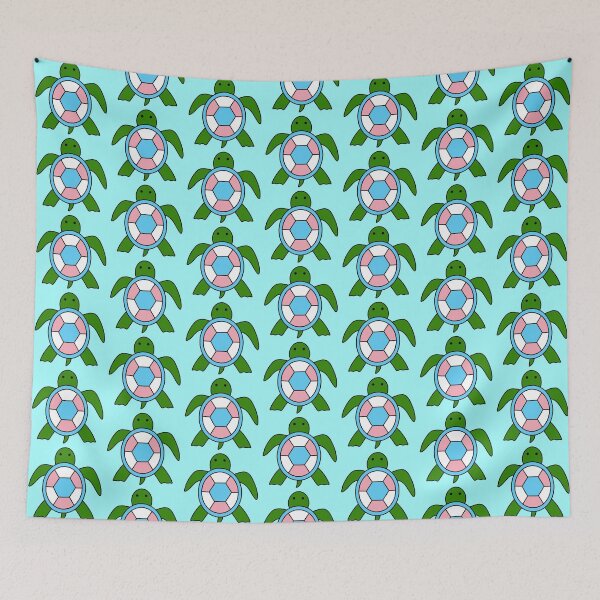 Item preview, Trans flag turtle designed and sold by bookwoof.