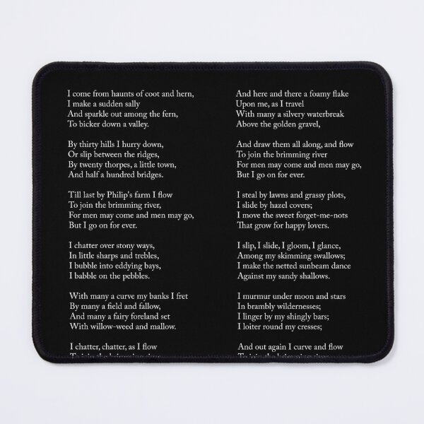 Item preview, The Brook - Alfred, Lord Tennyson Poem - Literature - Typography Print 2 - Black designed and sold by Studio Grafiikka.