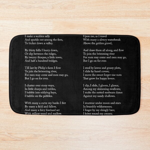 Item preview, The Brook - Alfred, Lord Tennyson Poem - Literature - Typography Print 2 - Black designed and sold by Studio Grafiikka.