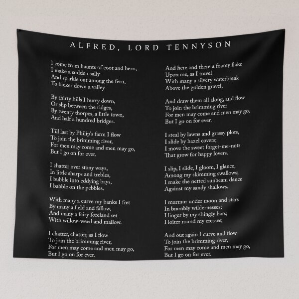 Item preview, The Brook - Alfred, Lord Tennyson Poem - Literature - Typography Print 2 - Black designed and sold by Studio Grafiikka.