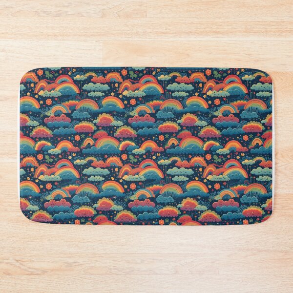 Item preview, happy colorful clouds and rainbow pattern designed and sold by AstraNovaStudio.