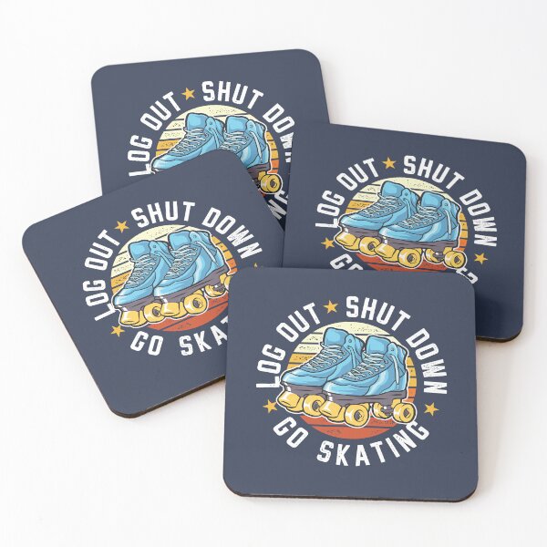 Item preview, Log Out Shut Down Go Skating Hobby Roller Skate Pastime designed and sold by propellerhead.