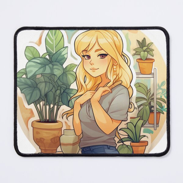 Item preview, Cute blonde girl with plants designed and sold by QueenBeesTees1.