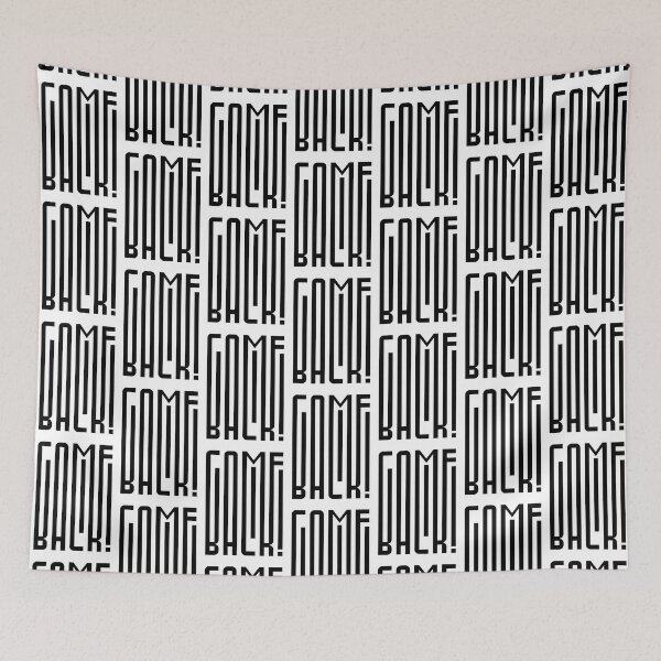 Item preview, Abstract Typography: "Come Back" in Black and White designed and sold by Viability Creative.