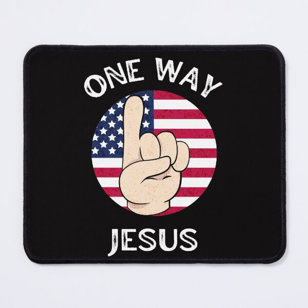 Item preview, One Way Jesus with American Flag designed and sold by BeansHotTees.