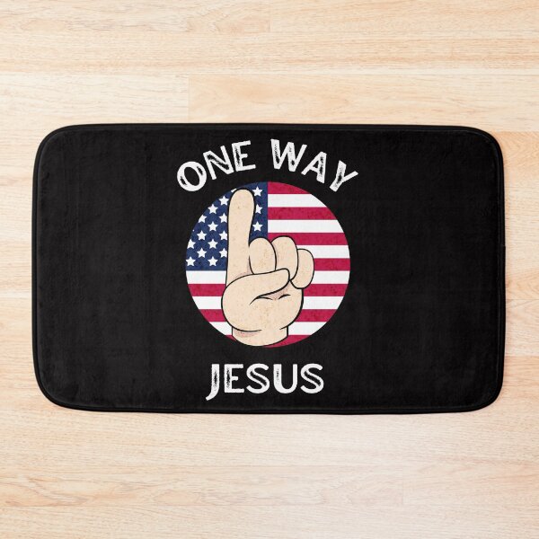 Item preview, One Way Jesus with American Flag designed and sold by BeansHotTees.