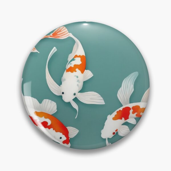 Item preview, Watercolor Koi Fish in Blue Waters designed and sold by tsurugidesigns.