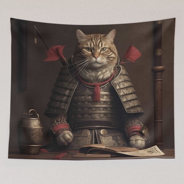 Item preview, Samurai Cat Meditation designed and sold by scottevanse.