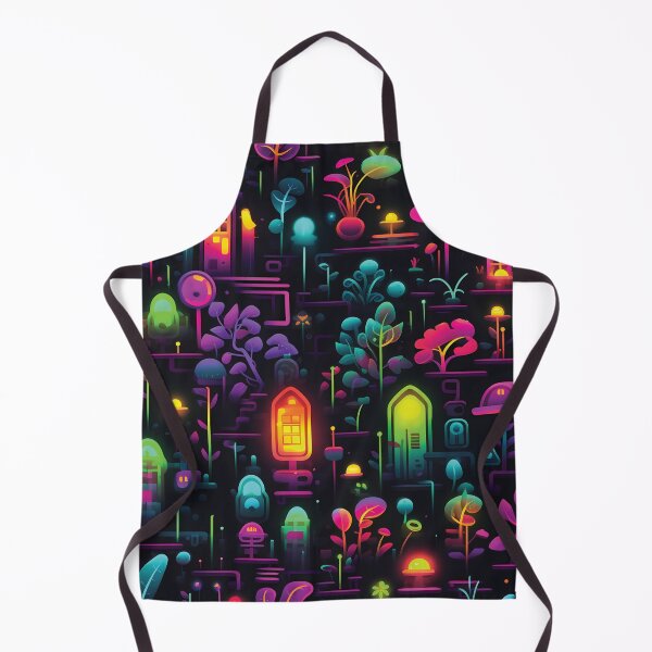 Item preview, Flickering Doors in a Neon Meadow | Vibrant Green Cyberpunk Art designed and sold by PopPopGfx.