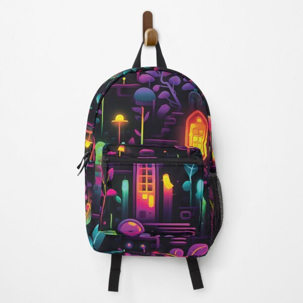 Item preview, Flickering Doors in a Neon Meadow | Vibrant Green Cyberpunk Art designed and sold by PopPopGfx.