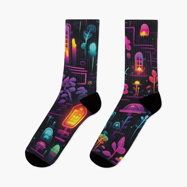 Item preview, Flickering Doors in a Neon Meadow | Vibrant Green Cyberpunk Art designed and sold by PopPopGfx.